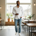 OLYMP - Mens Shirt - Luxor Modern Fit Shirt Plain White - Wildvine Clothing, Spalding, Lincolnshire