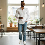 OLYMP - Mens Shirt - Luxor Modern Fit Shirt Plain White - Wildvine Clothing, Spalding, Lincolnshire