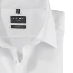 OLYMP - Mens Shirt - Luxor Modern Fit Shirt Plain White - Wildvine Clothing, Spalding, Lincolnshire