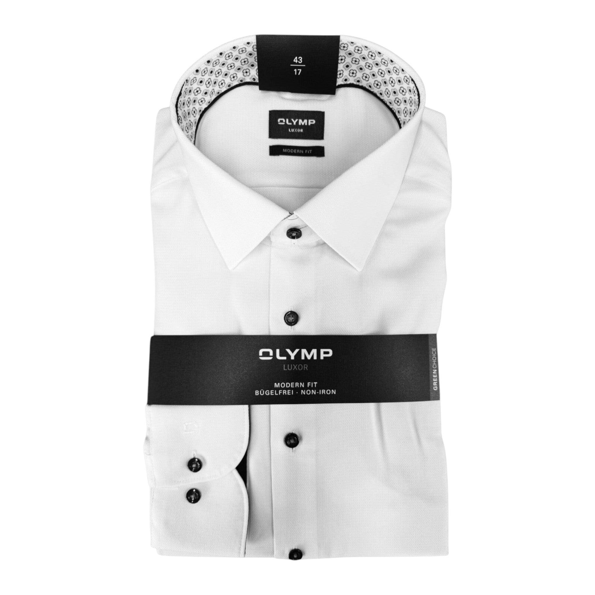OLYMP - Mens Shirt - Luxor Modern Fit 26 - White - Wildvine Clothing, Spalding, Lincolnshire