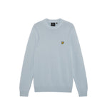 Lyle & Scott - Mens Hybrid Collar Crew Neck Jumper - Opal Blue - W596 KN2421V - Wildvine Clothing, Spalding, Lincolnshire