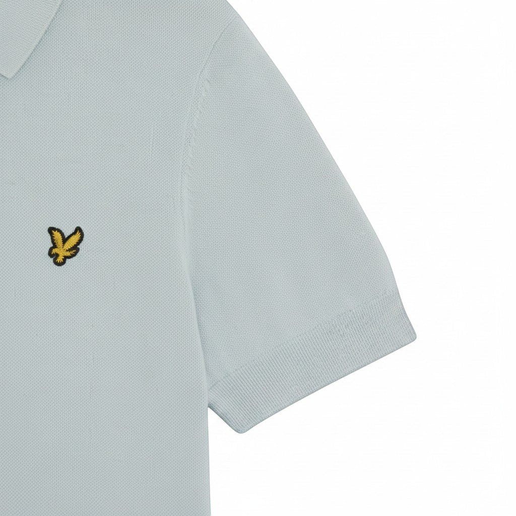 Lyle & Scott - Mens Cotton Short Sleeve Knitted Polo - Opal Blue - Wildvine Clothing, Spalding, Lincolnshire