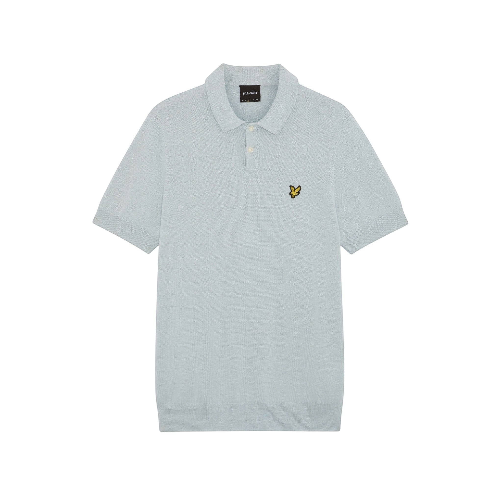 Lyle & Scott - Mens Cotton Short Sleeve Knitted Polo - Opal Blue - KN2412V W596 - Wildvine Clothing, Spalding, Lincolnshire