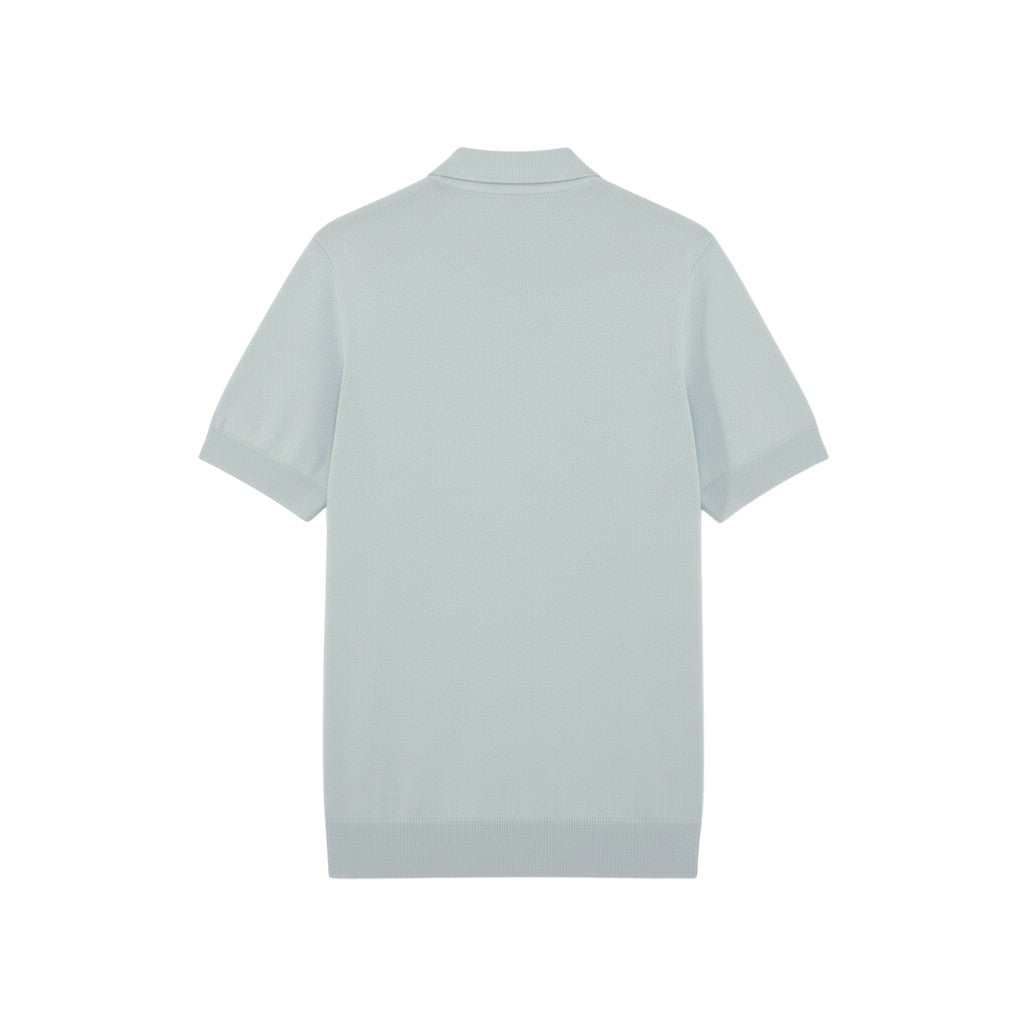 Lyle & Scott - Mens Cotton Short Sleeve Knitted Polo - Opal Blue - KN2412V W596 - Wildvine Clothing, Spalding, Lincolnshire