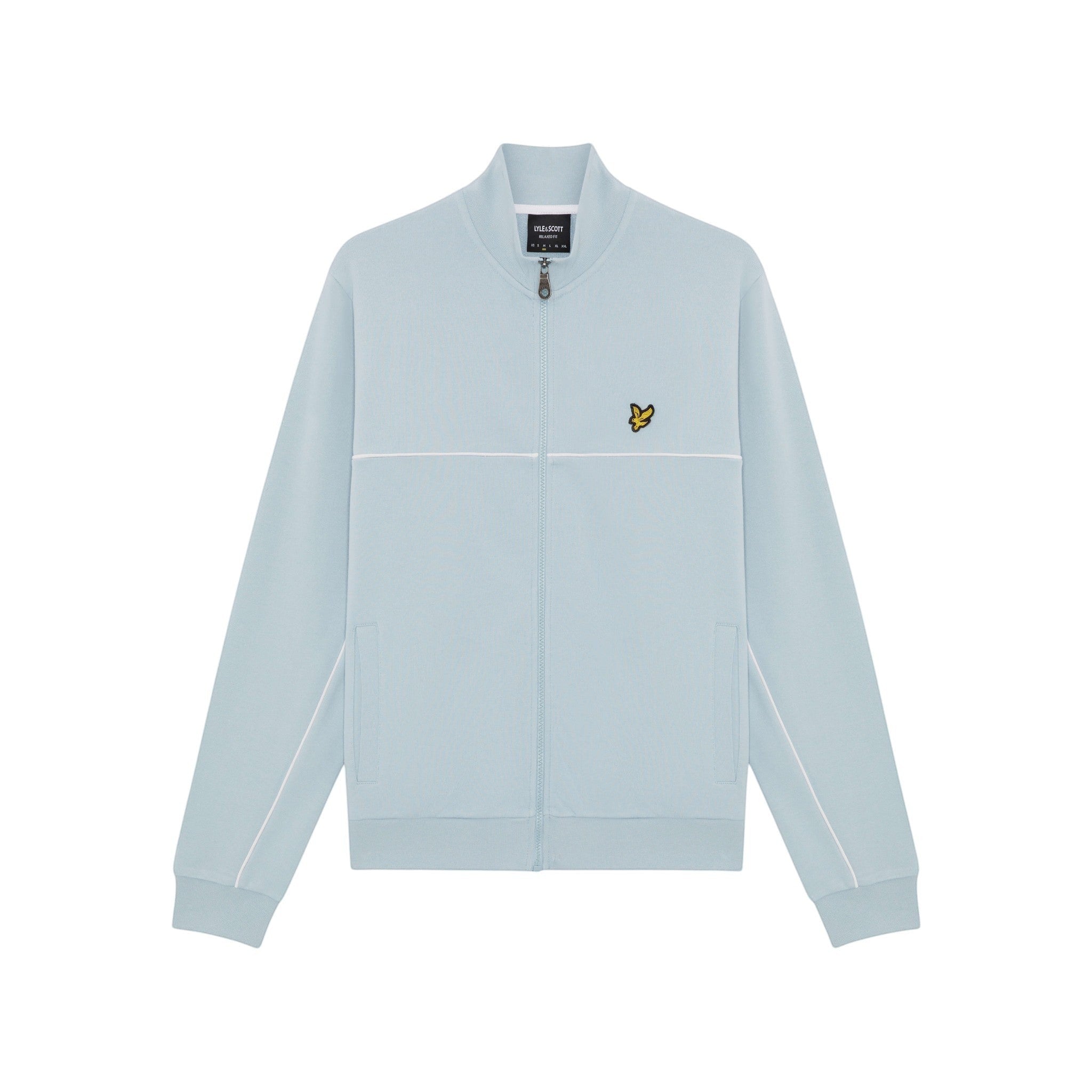 Lyle & Scott - Mens Piped Full Zip Track Top - Opal Blue - ML2507V W596 - Wildvine Clothing, Spalding, Lincolnshire