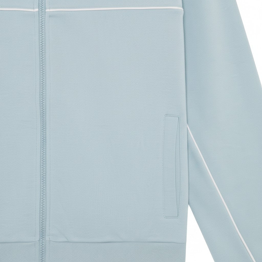 Lyle & Scott - Mens Piped Full Zip Track Top - Opal Blue - ML2507V W596 - Wildvine Clothing, Spalding, Lincolnshire