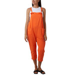 Moda - Ladies - Bow Detail Cotton Dungaree - Orange - Wildvine Clothing, Spalding, Lincolnshire