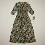 Misumi - Ladies -V Neck Wrap - Midi Dress - Khaki - Wildvine Clothing, Spalding, Lincolnshire