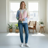 Wild Flower - Ladies - Colour Block Knit Flowers Cardigan - Wildvine Clothing, Spalding, Lincolnshire