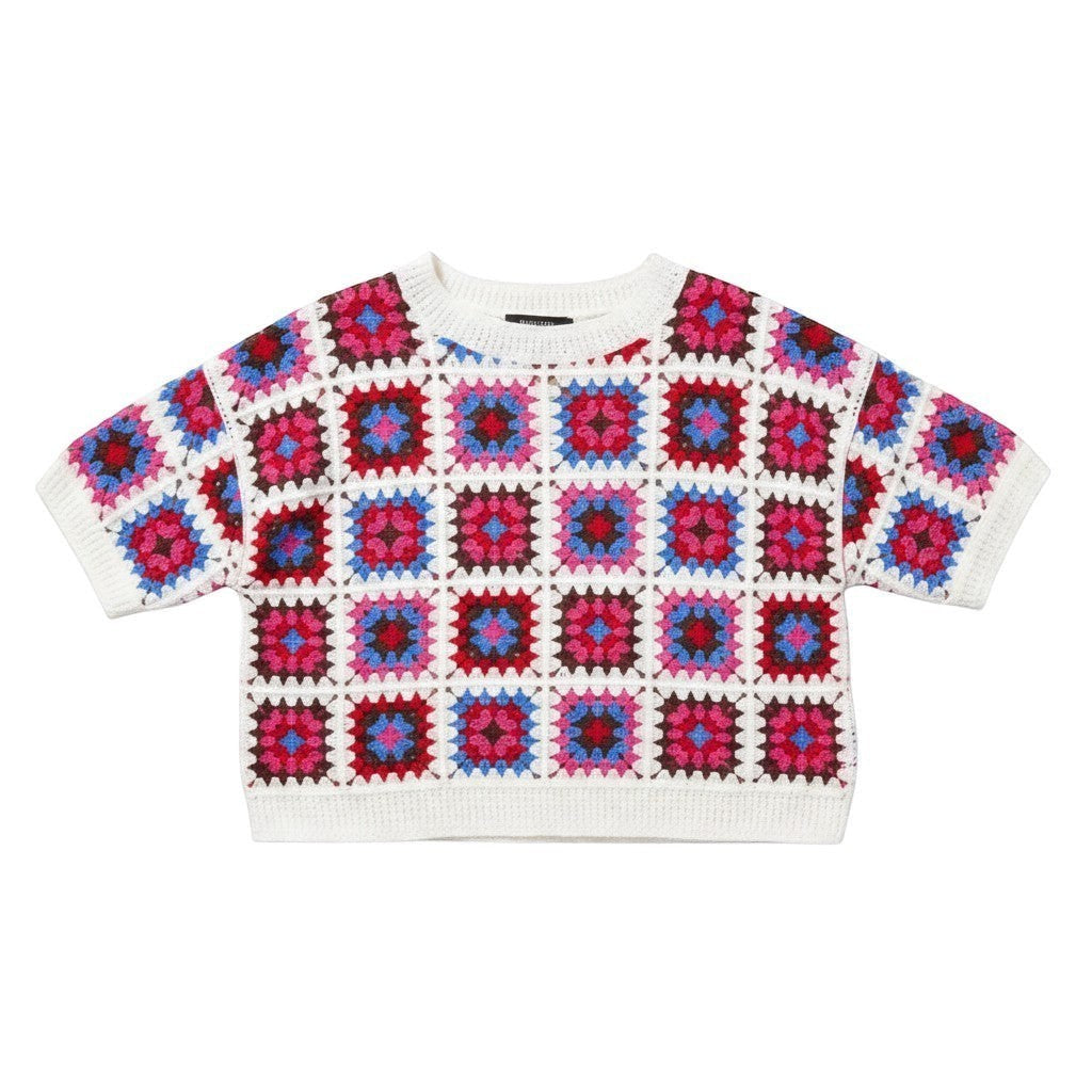 Wild Flower - Ladies - Patchwork Crochet Boxy Top - Wildvine Clothing, Spalding, Lincolnshire