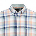 Fynch-Hatton - Mens Shirt - Colorful Combi Check - Peach 209 - Wildvine Clothing, Spalding, Lincolnshire