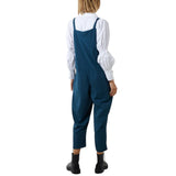 Moda - Ladies - Bow Detail Cotton Dungaree - Petrol - Wildvine Clothing, Spalding, Lincolnshire