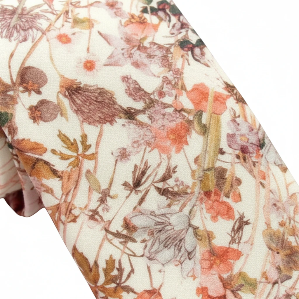 Van Buck - Mens - Wild Flowers Pink Cotton Tie Made with Liberty Fabric - Wildvine Clothing, Spalding, Lincolnshire
