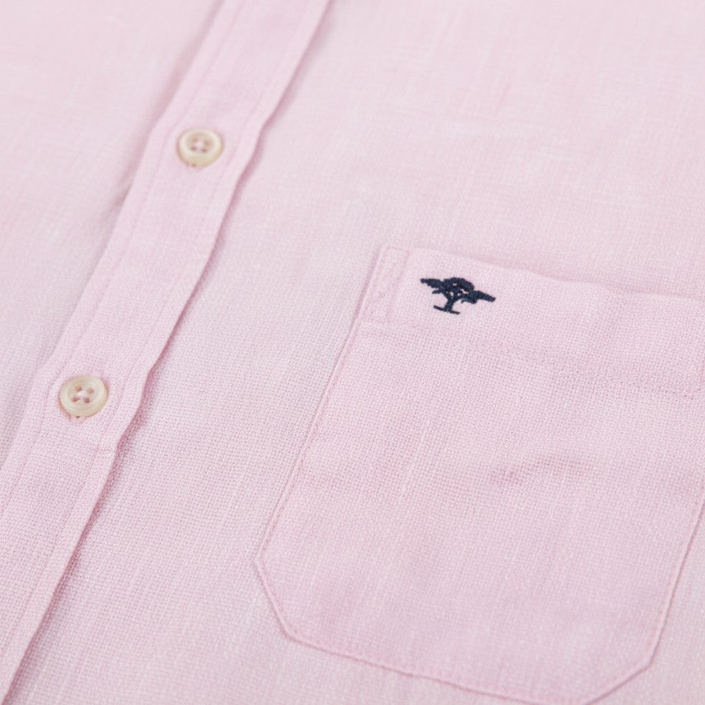 Fynch-Hatton Men's Summer Linen Short Sleeve Casual Shirt - Pastel Pink - Wildvine Clothing, Spalding, Lincolnshire
