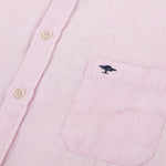 Fynch-Hatton Men's Summer Linen Short Sleeve Casual Shirt - Pastel Pink - Wildvine Clothing, Spalding, Lincolnshire