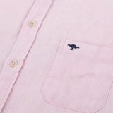 Fynch-Hatton Men's Summer Linen Short Sleeve Casual Shirt - Pastel Pink - Wildvine Clothing, Spalding, Lincolnshire