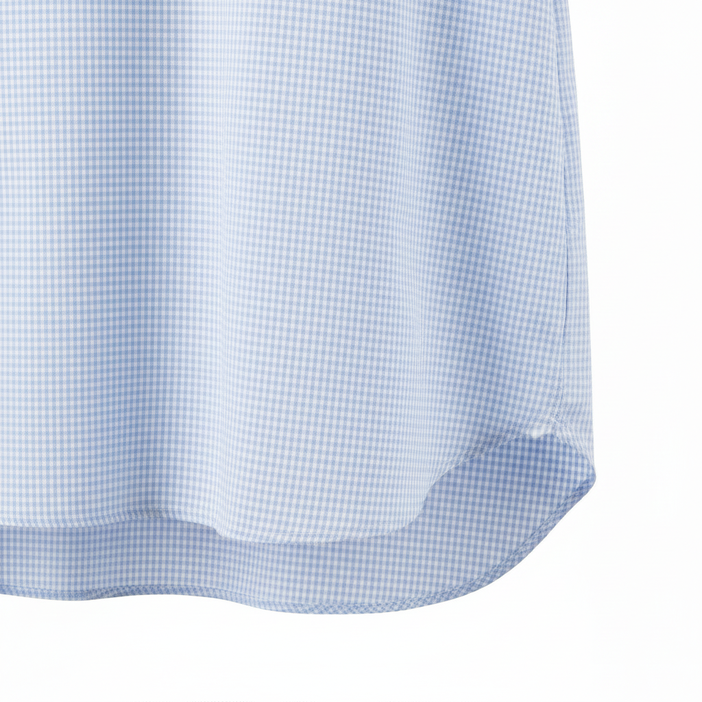 Fynch-Hatton - Ladies Blouse - Mini Check Collar - Powder Blue - 26101143 639 - Wildvine Clothing, Spalding, Lincolnshire