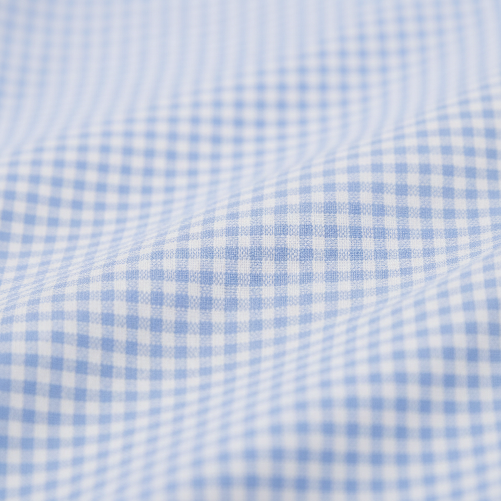 Fynch-Hatton - Ladies Blouse - Mini Check Collar - Powder Blue - 26101143 639 - Wildvine Clothing, Spalding, Lincolnshire