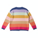 Wild Flower - Ladies - Rainbow Striped Knit Cardigan - Multi Colour - Wildvine Clothing, Spalding, Lincolnshire