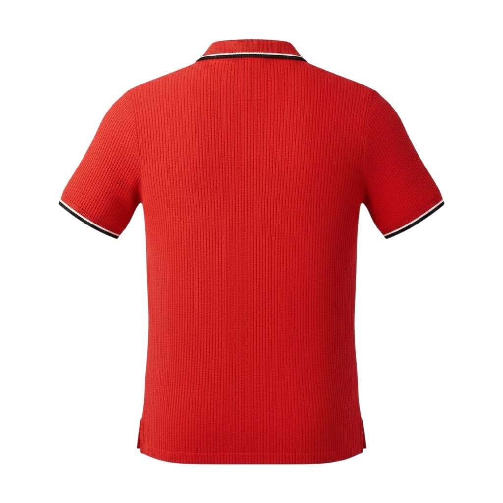 Wrangler Womens - Quater Zip Polo - Flame Scarlet - Wildvine Clothing, Spalding, Lincolnshire