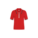Wrangler Womens - Quater Zip Polo - Flame Scarlet - Wildvine Clothing, Spalding, Lincolnshire