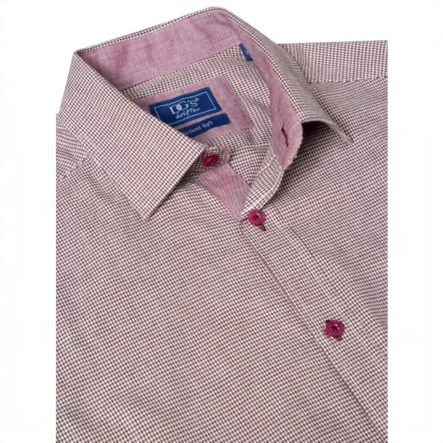 DG's Drifter Mens - Giovanni Long Sleeve Casual Shirt - Red - 114172-66 - Wildvine Clothing, Spalding, Lincolnshire