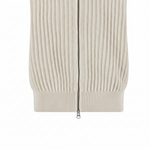 Fynch-Hatton - Mens Knitwear - 2-Tone Ribbed Zip Cardigan - Snow White - 1609618 829 - Wildvine Clothing, Spalding, Lincolnshire