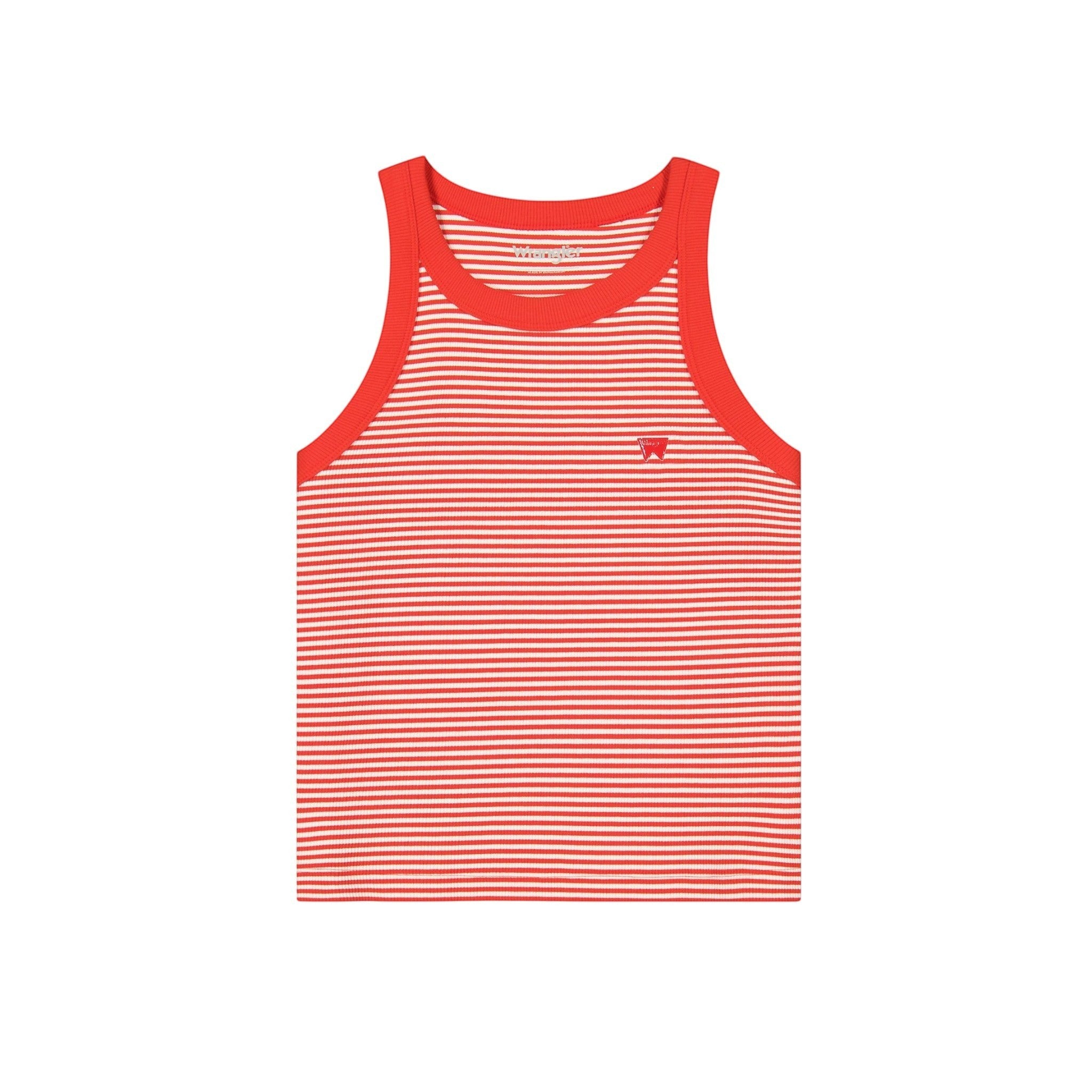 Wrangler Womens Top – Ringer Tank - Flame Scarlet - Wildvine Clothing, Spalding, Lincolnshire