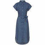 Alice Collins - Rochelle Stripe Dress - Rich Navy/Wild Oat - Wildvine Clothing, Spalding, Lincolnshire