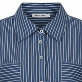 Alice Collins - Rochelle Stripe Dress - Rich Navy/Wild Oat - Wildvine Clothing, Spalding, Lincolnshire