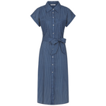 Alice Collins - Rochelle Stripe Dress - Rich Navy/Wild Oat - Wildvine Clothing, Spalding, Lincolnshire