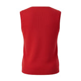 Alice Collins - Cindy Waistcoat - Ruby - 037A124 - Wildvine Clothing, Spalding, Lincolnshire
