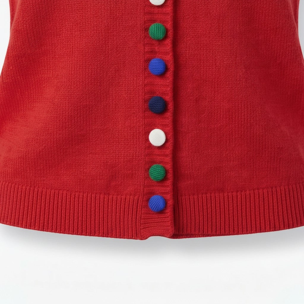 Alice Collins - Cindy Waistcoat - Ruby - 037A124 - Wildvine Clothing, Spalding, Lincolnshire