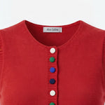 Alice Collins - Cindy Waistcoat - Ruby - 037A124 - Wildvine Clothing, Spalding, Lincolnshire