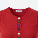 Alice Collins - Cindy Waistcoat - Ruby - 037A124 - Wildvine Clothing, Spalding, Lincolnshire