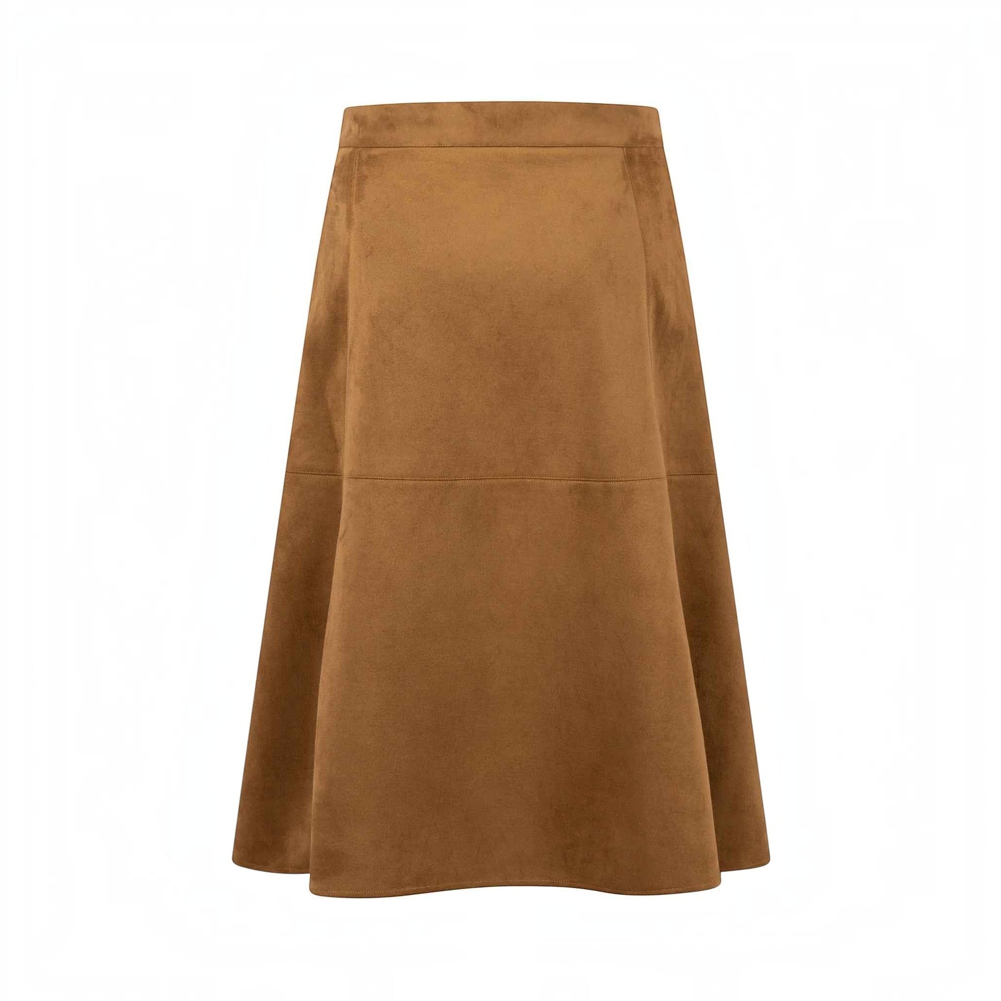Fynch-Hatton - Ladies - Skirt - Suede Fake leather - Salted Caramel - 26083832 - Wildvine Clothing, Spalding, Lincolnshire