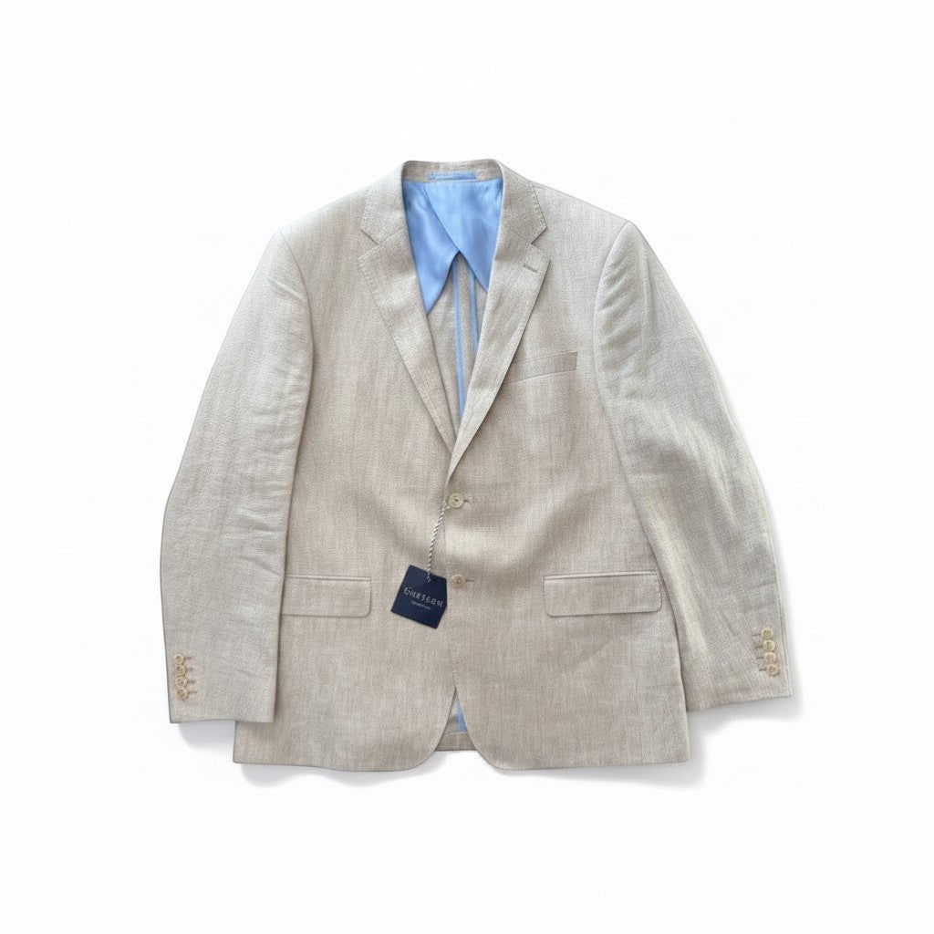 Gurteen - Mens - 100% Linen Jacket - Viago - Sand - 2078 088 - Wildvine Clothing, Spalding, Lincolnshire