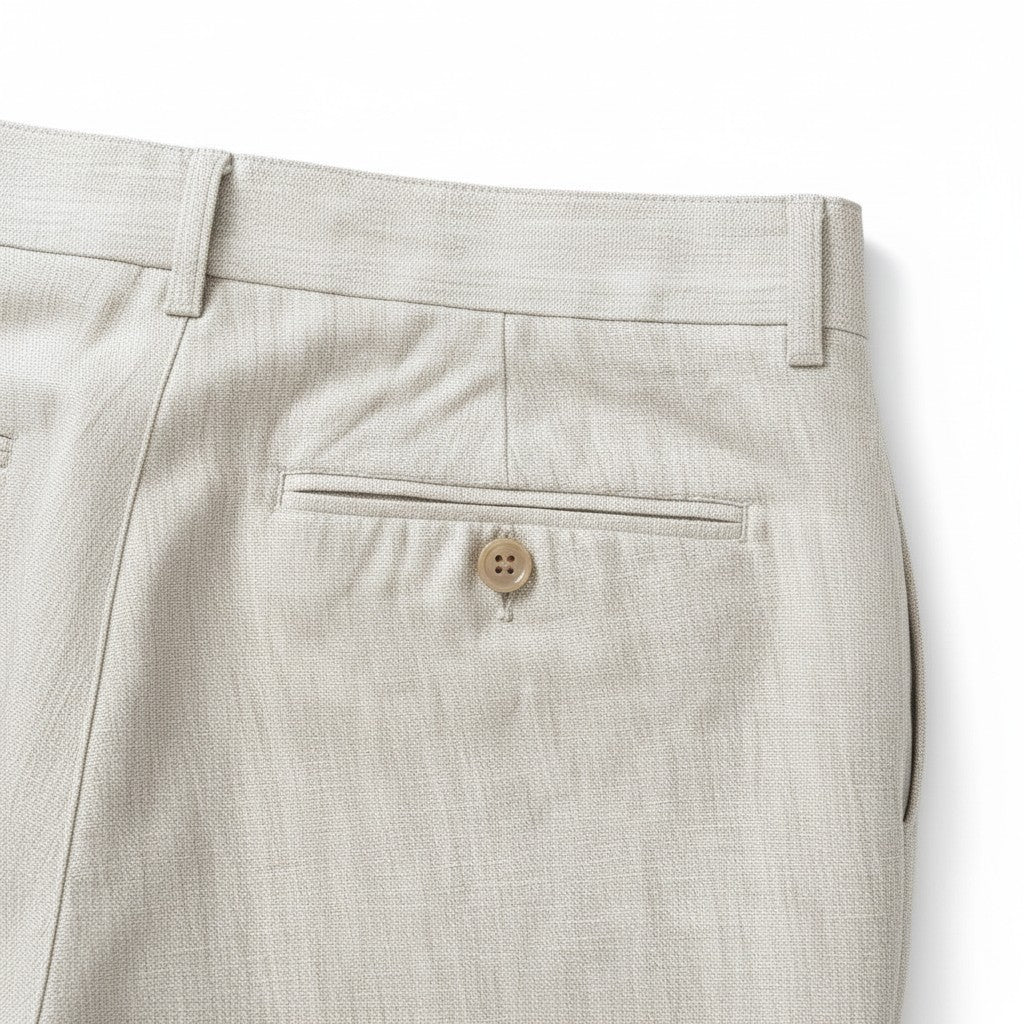 Gurteen - Mens - 100% Linen Trousers - Lynton - Sand - 1852-088 - Wildvine Clothing, Spalding, Lincolnshire