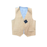 Gurteen - Mens - 100% Linen Waistcoat - Tiverton - Sand - 088 Sand - Wildvine Clothing, Spalding, Lincolnshire