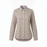 Alice Collins - Avril Shirt - Sand - 037A260 - Wildvine Clothing, Spalding, Lincolnshire
