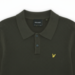 Lyle & Scott - Mens Panelled Waffle Knitted Polo - Shadow Slate - KN2570V Y321 - Wildvine Clothing, Spalding, Lincolnshire
