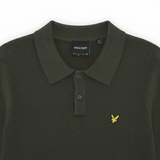 Lyle & Scott - Mens Panelled Waffle Knitted Polo - Shadow Slate - KN2570V Y321 - Wildvine Clothing, Spalding, Lincolnshire