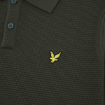 Lyle & Scott - Mens Panelled Waffle Knitted Polo - Shadow Slate - KN2570V Y321 - Wildvine Clothing, Spalding, Lincolnshire