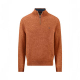 WILDVINE Clothing Co. sienna ribbed knit sweater with a Troyer-zip collar and embroidered chest logo