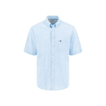 Fynch-Hatton Men's Summer Linen Short Sleeve Casual Shirt - Sky Blue - Wildvine Clothing, Spalding, Lincolnshire
