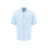 Fynch-Hatton Men's Summer Linen Short Sleeve Casual Shirt - Sky Blue - Wildvine Clothing, Spalding, Lincolnshire