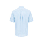 Fynch-Hatton Men's Summer Linen Short Sleeve Casual Shirt - Sky Blue - Wildvine Clothing, Spalding, Lincolnshire