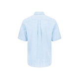 Fynch-Hatton Men's Summer Linen Short Sleeve Casual Shirt - Sky Blue - Wildvine Clothing, Spalding, Lincolnshire