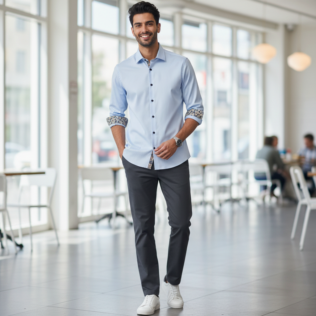 OLYMP - Mens Shirt - Luxor Modern Fit - Global Kent - Sky Blue - 133824 74 - Wildvine Clothing, Spalding, Lincolnshire