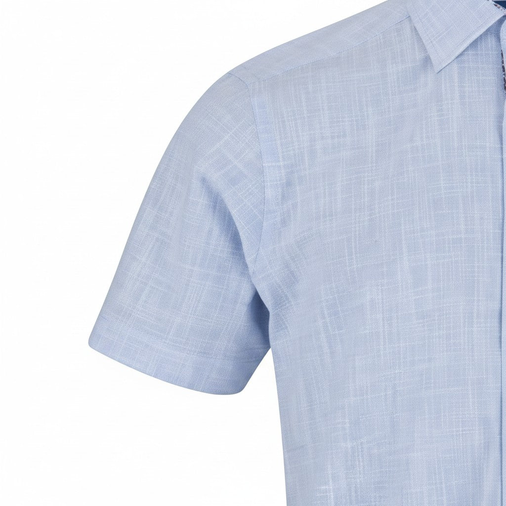 DG's Drifter Mens - Regular Short Sleeve Casual Shirt - Sky Blue - 14501SS - 22 - Wildvine Clothing, Spalding, Lincolnshire